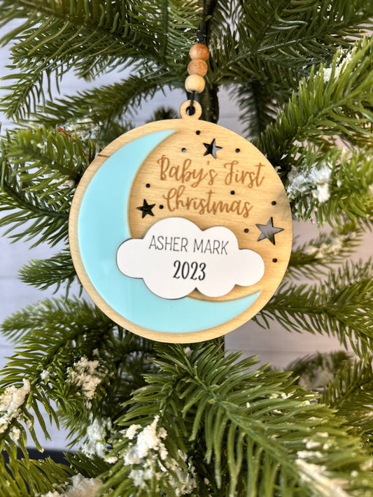 Baby’s First Christmas | Christmas Gift | Custom Ornament | First Christmas | Baby | 1st Christmas | Christmas Decor | Family Ornament